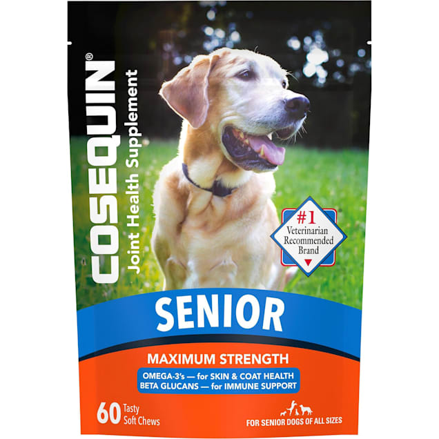 NUTRAMAX COSEQUIN Senior Max Strength Joint Health Soft Chews for Dogs, Count of 60 - Carousel image #1