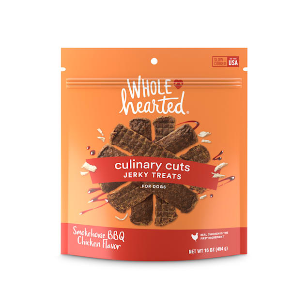 WholeHearted Culinary Cuts Smokehouse BBQ Chicken Recipe Jerky Dog Treats, 16 oz. - Carousel image #1
