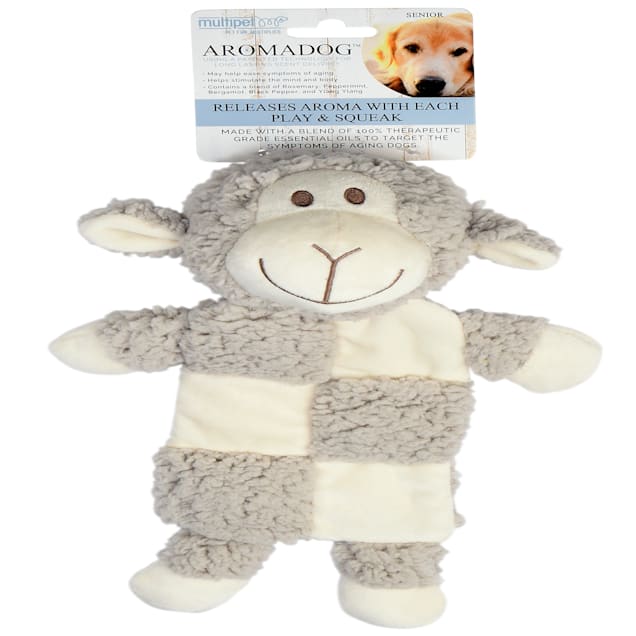 Multipet Aromadog Squeaker Mat Sheep Senior Dog Toy, Large