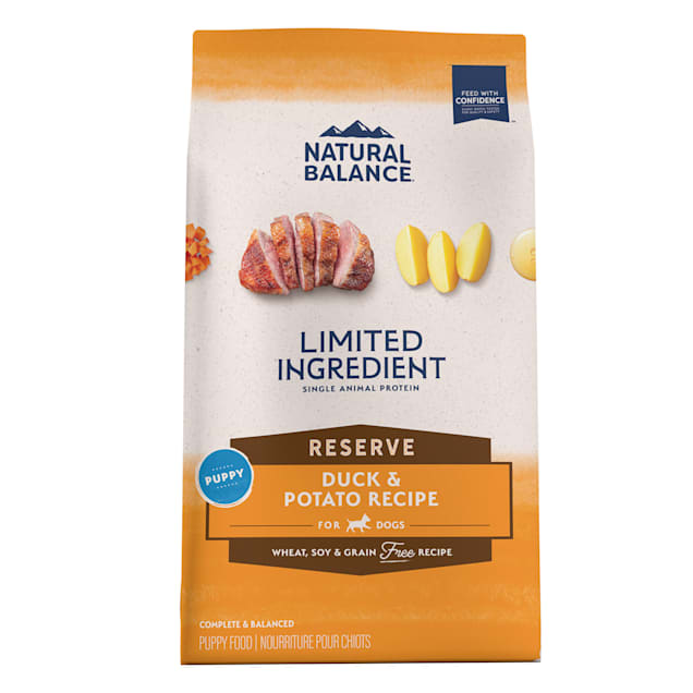 Natural Balance L.I.D. Limited Ingredient Diets Duck & Potato Puppy Formula Dry Dog Food, 24 lbs. - Carousel image #1