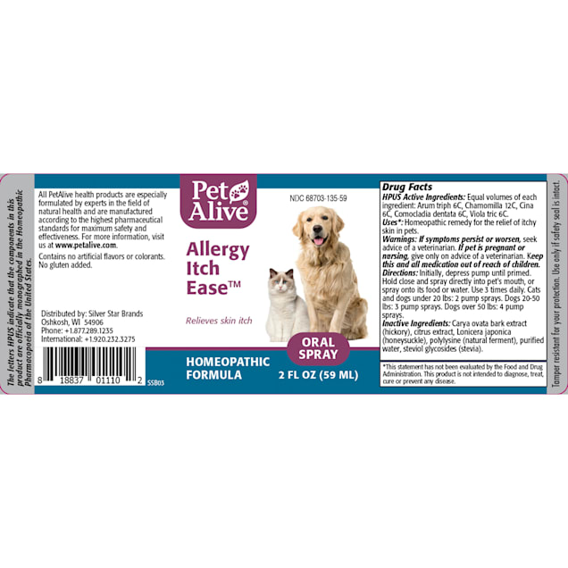 Pet Alive Allergy Itch Ease Oral Spray - Pet Orlando