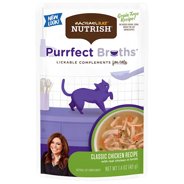 Rachael Ray Nutrish Purrfect Broths Classic Chicken Recipe Lickable Cat Treats, 1.4 oz. - Carousel image #1