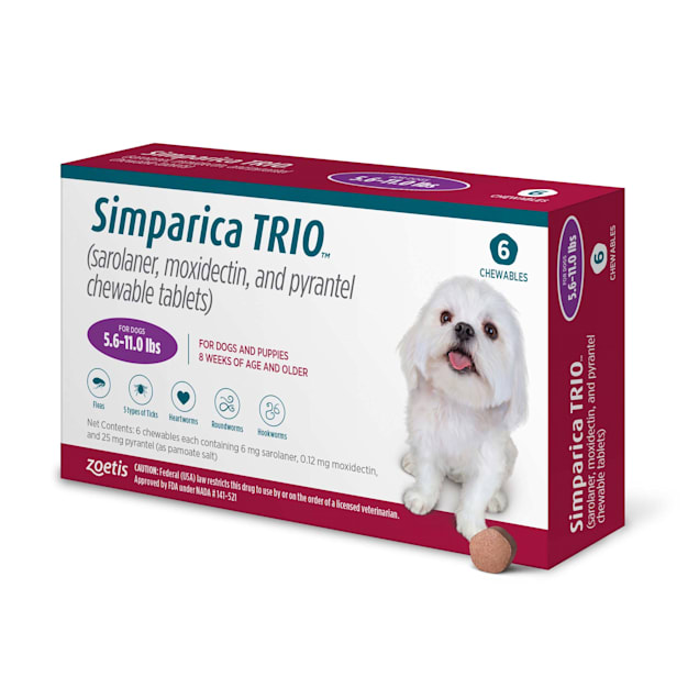 Simparica Trio 5.6-11 lbs. Dogs, 6 Month Supply - Carousel image #1