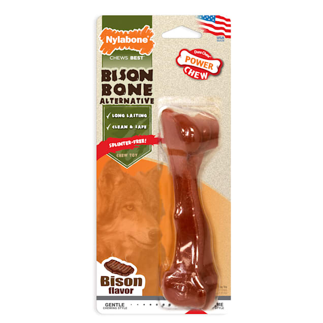 Nylabone Power Chew Bison Bone Alternative Dog Chews, Large Petco