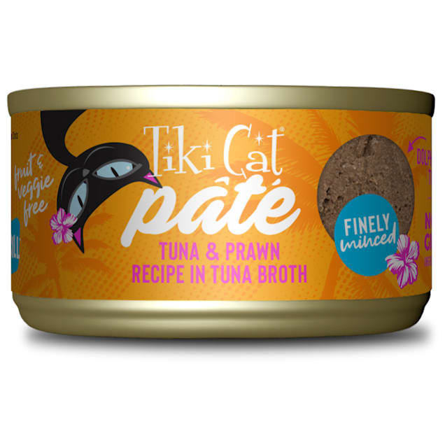 Tiki Cat Grill Tuna with Prawn Recipe Pate Wet Food, 2.8 oz., Case of