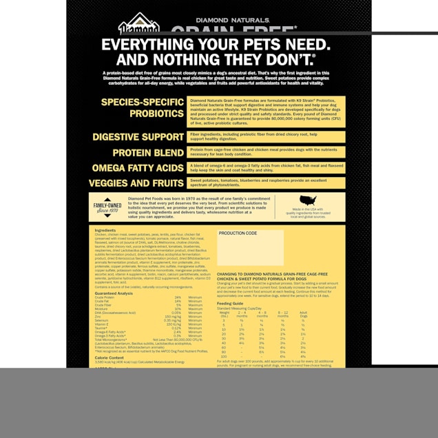 Diamond naturals grain free dog food cheap