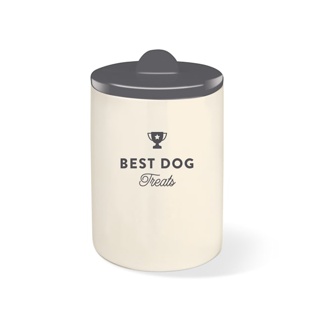 PetShop by Fringe Studio Best Dog Gray Pet Treat Jar - Carousel image #1