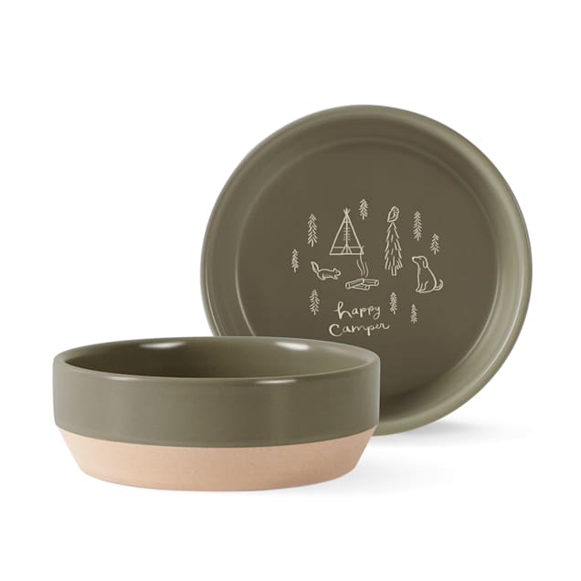 Stoneware pet bowls deals