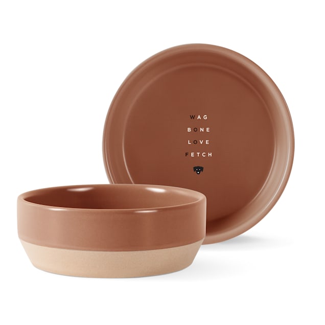 PetShop by Fringe Studio Text Woof Stoneware Pet Bowl, 2.5 Cups - Carousel image #1