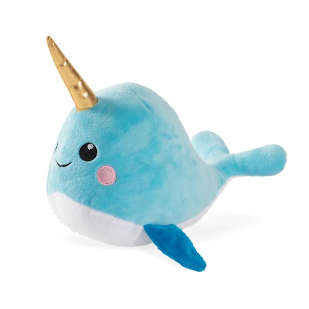 PetShop by Fringe Studio Baby Narwhal Plush Dog Toy, Medium - Carousel image #1
