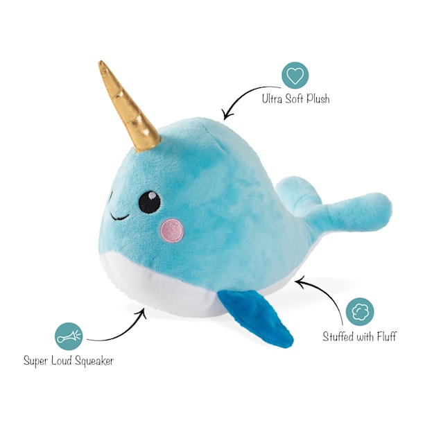 Club Petz Corally Baby Narwhal Plush Pal with Light-Up Horn NEW & DAMAGED BOX 