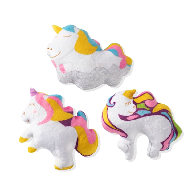 PetShop by Fringe Studio Unicorns Dog Toy Set, X-Small, Pack of 3 - Carousel image #1