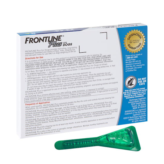 FRONTLINE Plus Flea and Tick Treatment for Medium Dogs Up to 23 to