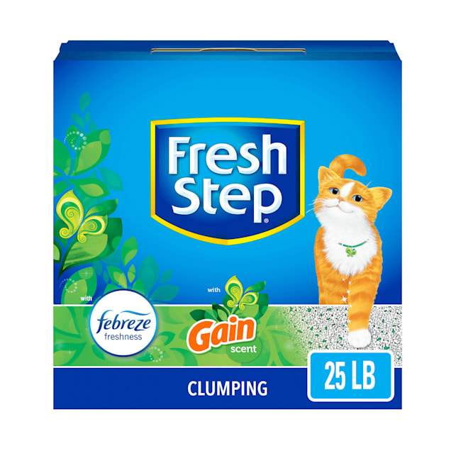 Fresh Step Clumping Power of Febreze with Refreshing Gain Scent Cat Litter, 25 lbs. - Carousel image #1