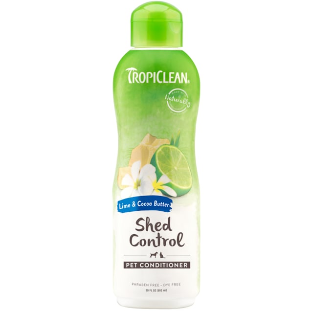 TropiClean Lime & Cocoa Butter Shed Control Conditioner for Pets, 20 fl. oz. - Carousel image #1