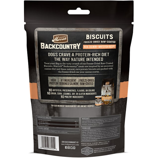 Merrick Backcountry Freeze Dried Raw Coated Biscuit Salmon