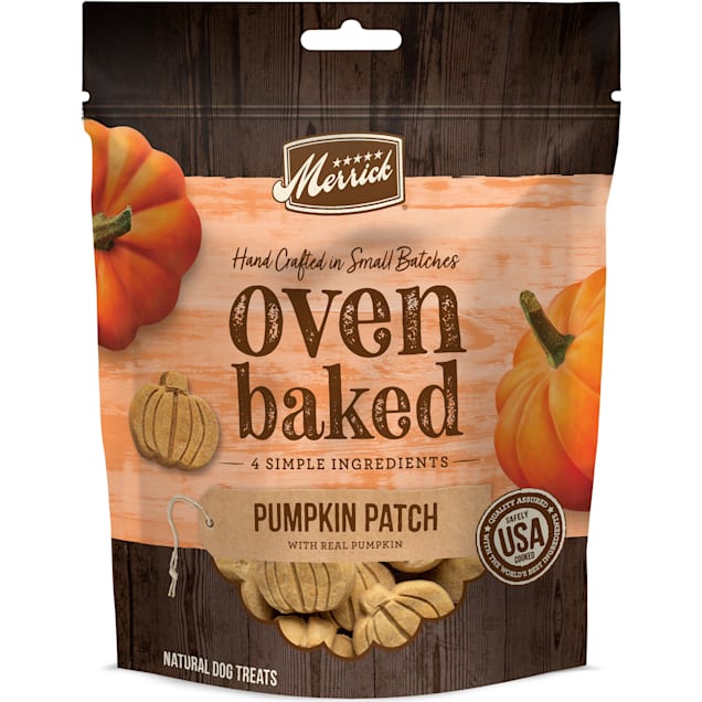 Merrick Oven Baked Natural Pumpkin Patch with Real Pumpkin Treats for Dogs, 11 oz. - Carousel image #1