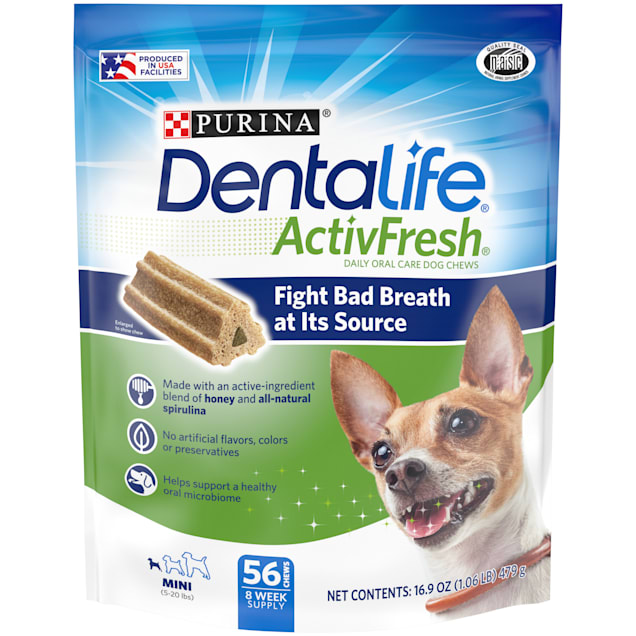 Purina DentalLife ActivFresh Daily Oral Care Mini Dog Chews, 16.9 oz. - Carousel image #1