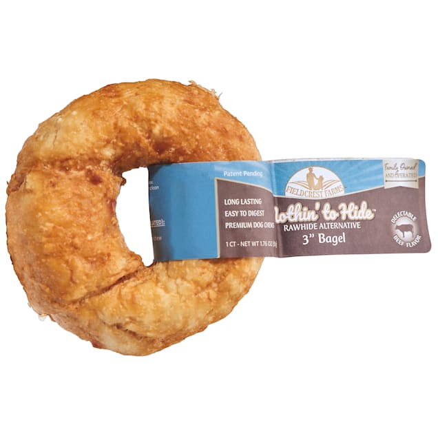 Fieldcrest Farms Nothin' to Hide 3" Bagel Beef Flavored Dog Chew, 1.76 oz. - Carousel image #1