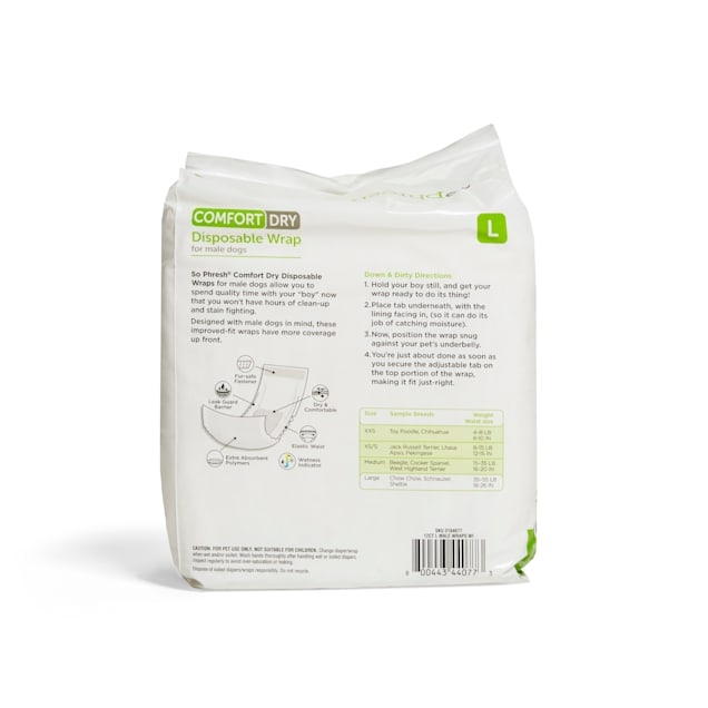 So phresh comfort dry disposable male dog hotsell wraps