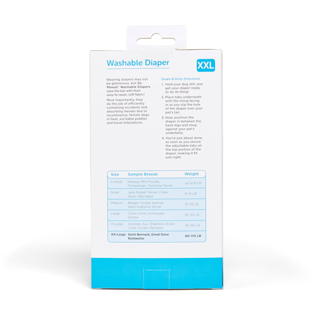 So Phresh Washable Pet Diapers XX Large Count of 2 Petco