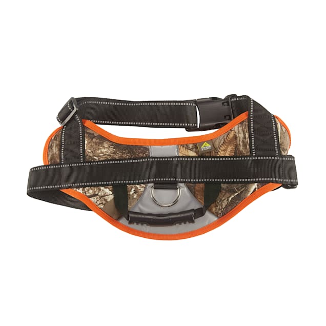 Orange camo dog harness deals