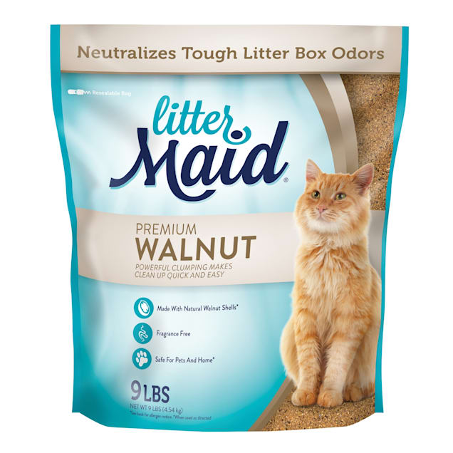LitterMaid Premium Walnut Clumping Cat Litter, 9 lbs. - Carousel image #1