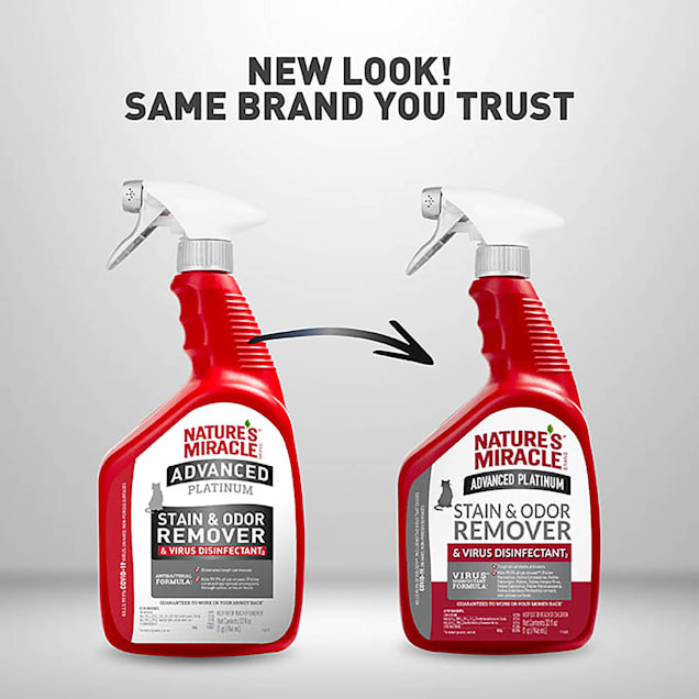 Nature s Miracle Advanced Platinum Stain Odor Remover Virus Disinfectant 32 oz
