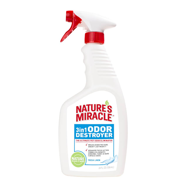 Nature's Miracle Fresh Linen Scent 3-in-1 Odor Destroyer, 24 fl. oz. - Carousel image #1