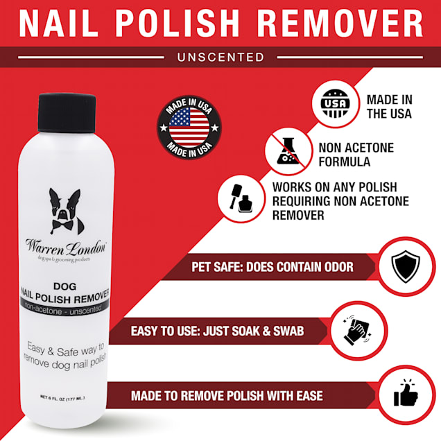 Warren London Dog Nail Polish Remover with Non Acetone ...