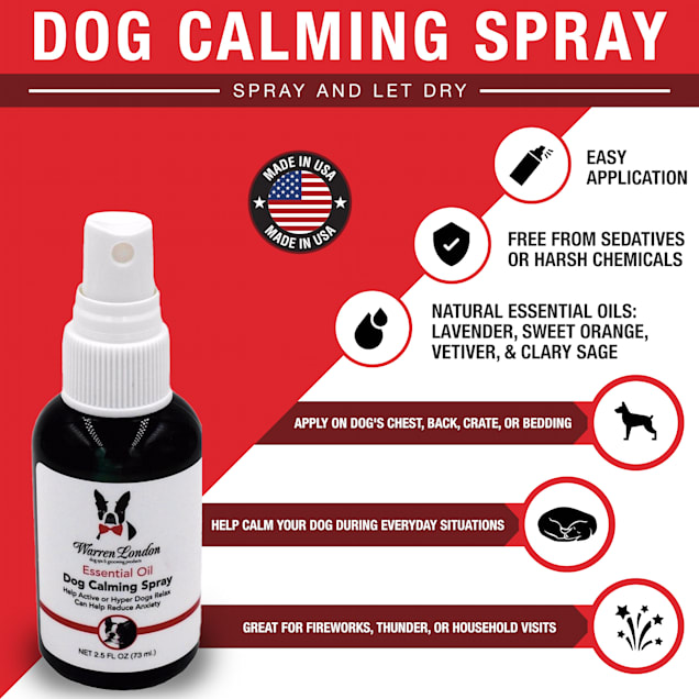 Warren London Essential Oil Dog Calming Spray 2 5 Fl Oz Petco