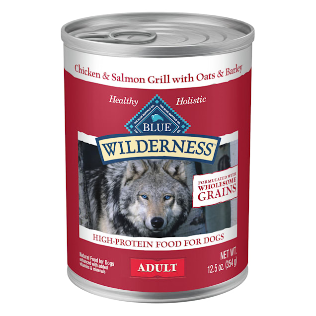 Blue Buffalo Wilderness Salmon Chicken Wet Dog Food 12.5 oz