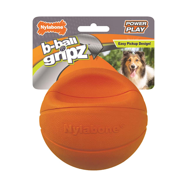 Nylabone Power Play Gripz Basketball Dog Toy, Medium - Carousel image #1