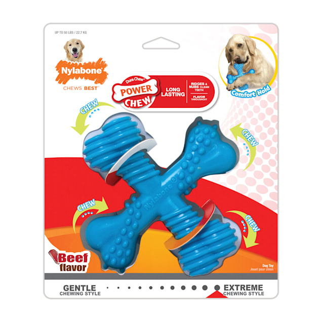 Nylabone Comfort Hold X Bone Power Chew Dog Toy, Large Petco