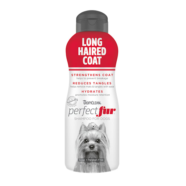 TropiClean Perfect Fur Long Haired Coat Dog Shampoo, 16 fl. oz. | Petco