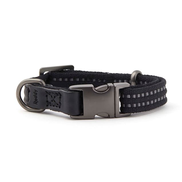 Reddy Black Webbed Nylon Dog Collar, X-Small/Small - Carousel image #1