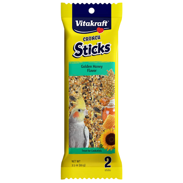 Vitakraft Crunch Sticks Golden Honey Cockatiel Treat, 3.5 oz. - Carousel image #1