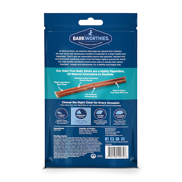 Barkworthies odor free bully sticks top