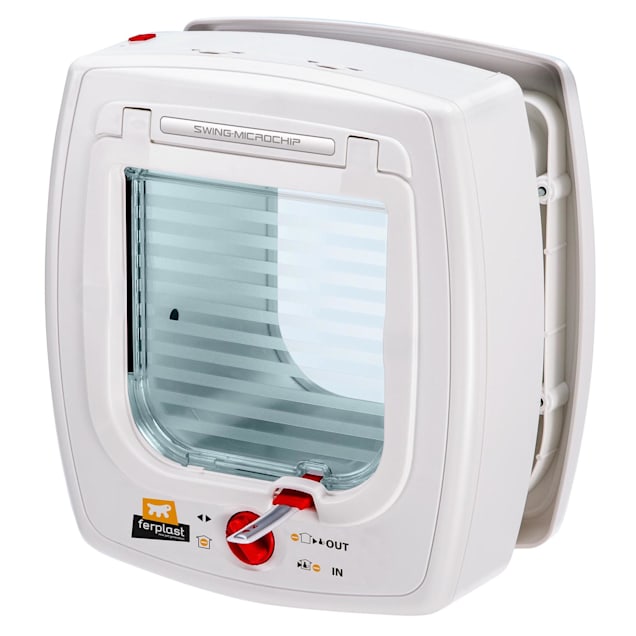 Midwest White Swing Microchip Door for Cats, 8.86" L X 6.3" W X 9.85" H - Carousel image #1