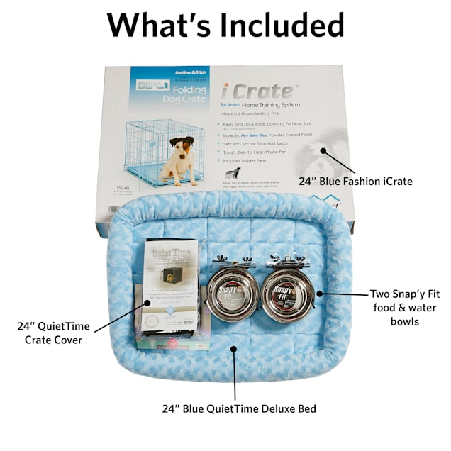 Midwest Blue iCrate Starter Kit Bundle for Dogs 24.51