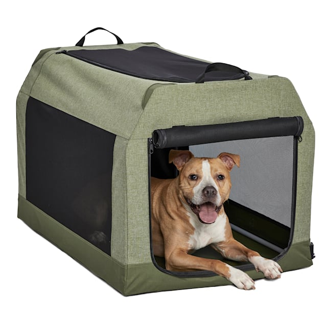 Midwest Green Canine Camper Soft Tent Dog Crate, 36.23 L X 24.61