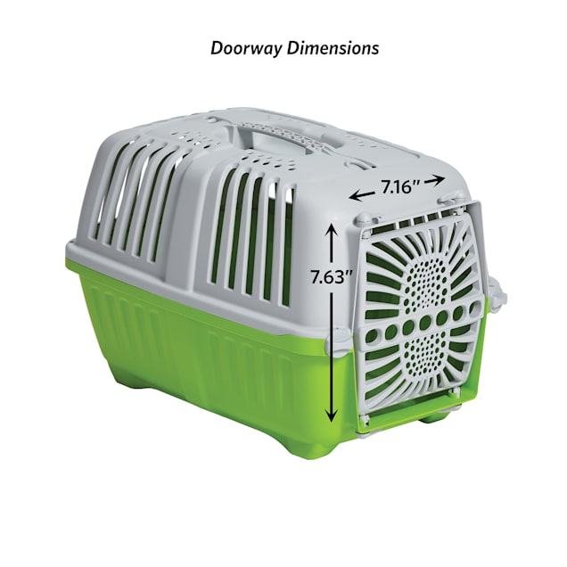 Midwest Spree Plastic Green Pet Travel Carrier, 18.9 L X 12.41 W X 12.72  H