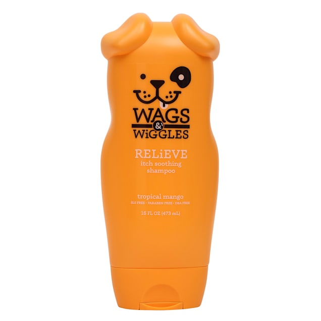 Wags & Wiggles Relieve Itch-Soothing Tropical Mango Dog Shampoo, 16 fl. oz. - Carousel image #1