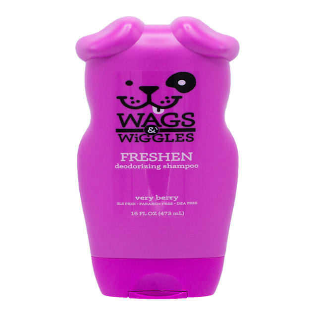 Wags & Wiggles Freshen Deodorizing Very Berry Scent Dog Shampoo, 16 fl. oz. - Carousel image #1
