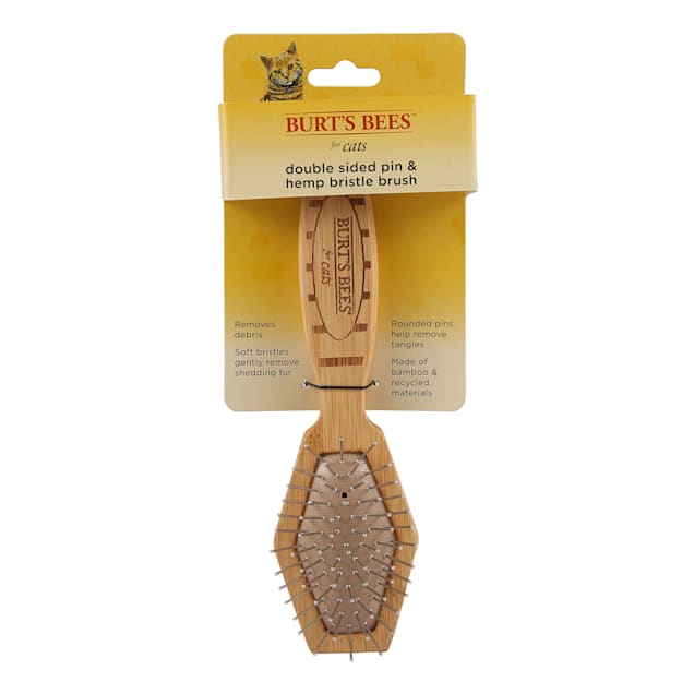Burt's Bees Double Sided Pin & Hemp Bristle Brush for Cats - Carousel image #1