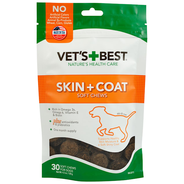 Vet s Best Skin Coat Soft Chews for Dogs Count of 30 Petco