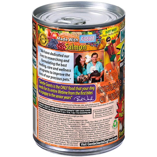 Gentle Giants NonGMO Salmon Dog Puppy Wet Food 12 Pack