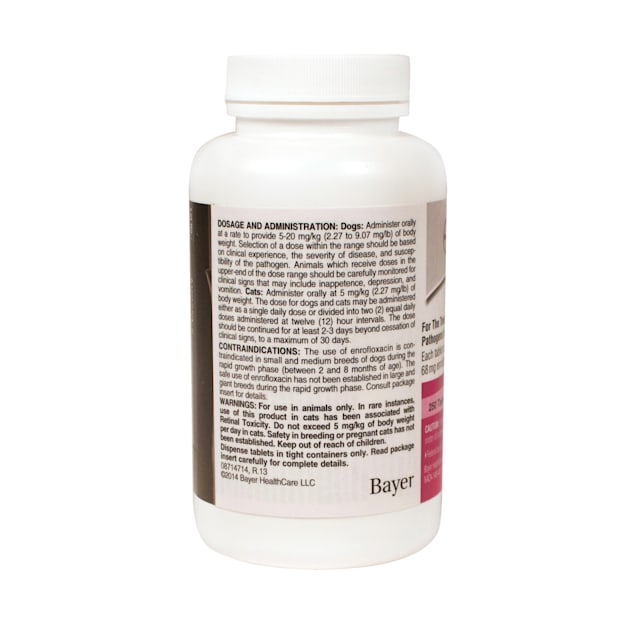 baytril 68 mg single taste tab tablet