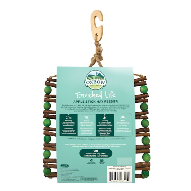 Oxbow Enriched Life Apple Stick Rabbit Hay Feeder 0.036 cu. in