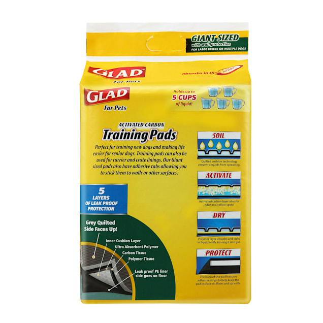 Glad For Pets Giant Size Activated Carbon Puppy Training Pads Count Of 24 Petco